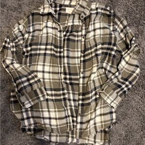 Oversized Distressed Flannel